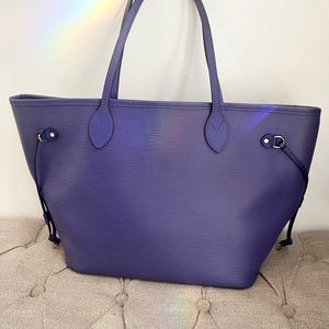 Louis Vuitton Neverfull MM Purple Epi with pouch